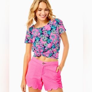 NWT Lilly Pulitzer 5" Buttercup Scallop Hem Short